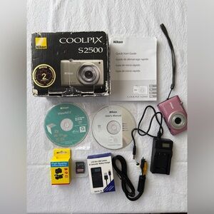 Nikon Coolpix S2500 Pink Digital Camera & Accessories